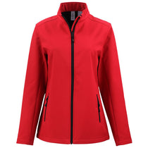 Clique Women's Red/Black Tempo Stretch Full Zip Softshell Jacket