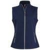 Clique Women's Dark Navy/Pure Slate Tempo Stretch Full Zip Softshell Vest