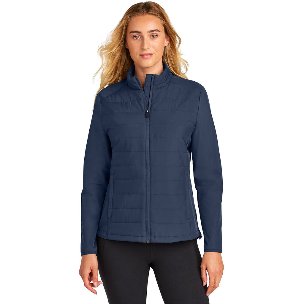 Sport-Tek Women's True Navy Teknical Hybrid Jacket