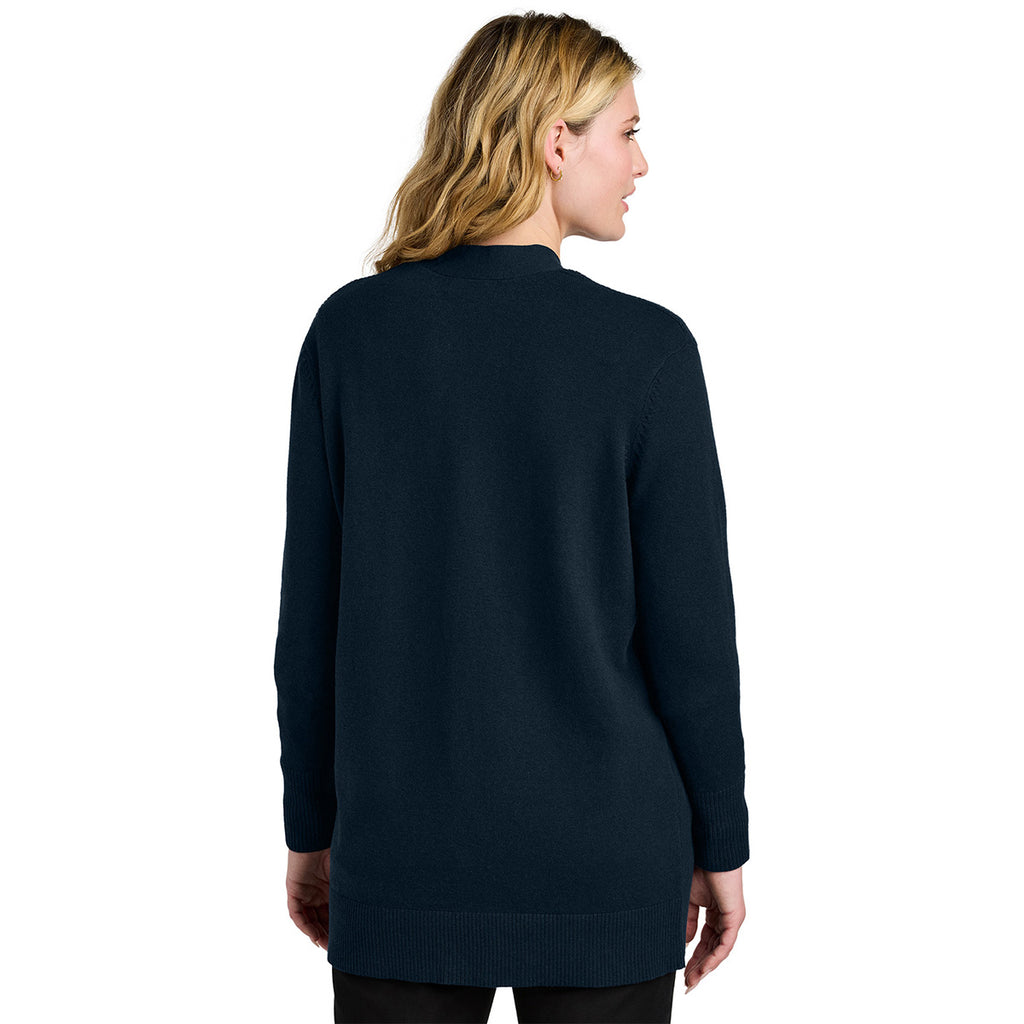 Port Authority Women's River Blue Navy Easy Care Open-Front Cardigan Sweater