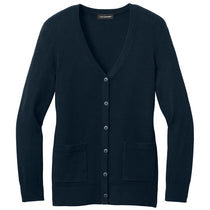 Port Authority Women's River Blue Navy Easy Care Button-Up Cardigan Sweater