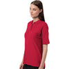 Harriton Women's Red Maverick CVC Pique Polo