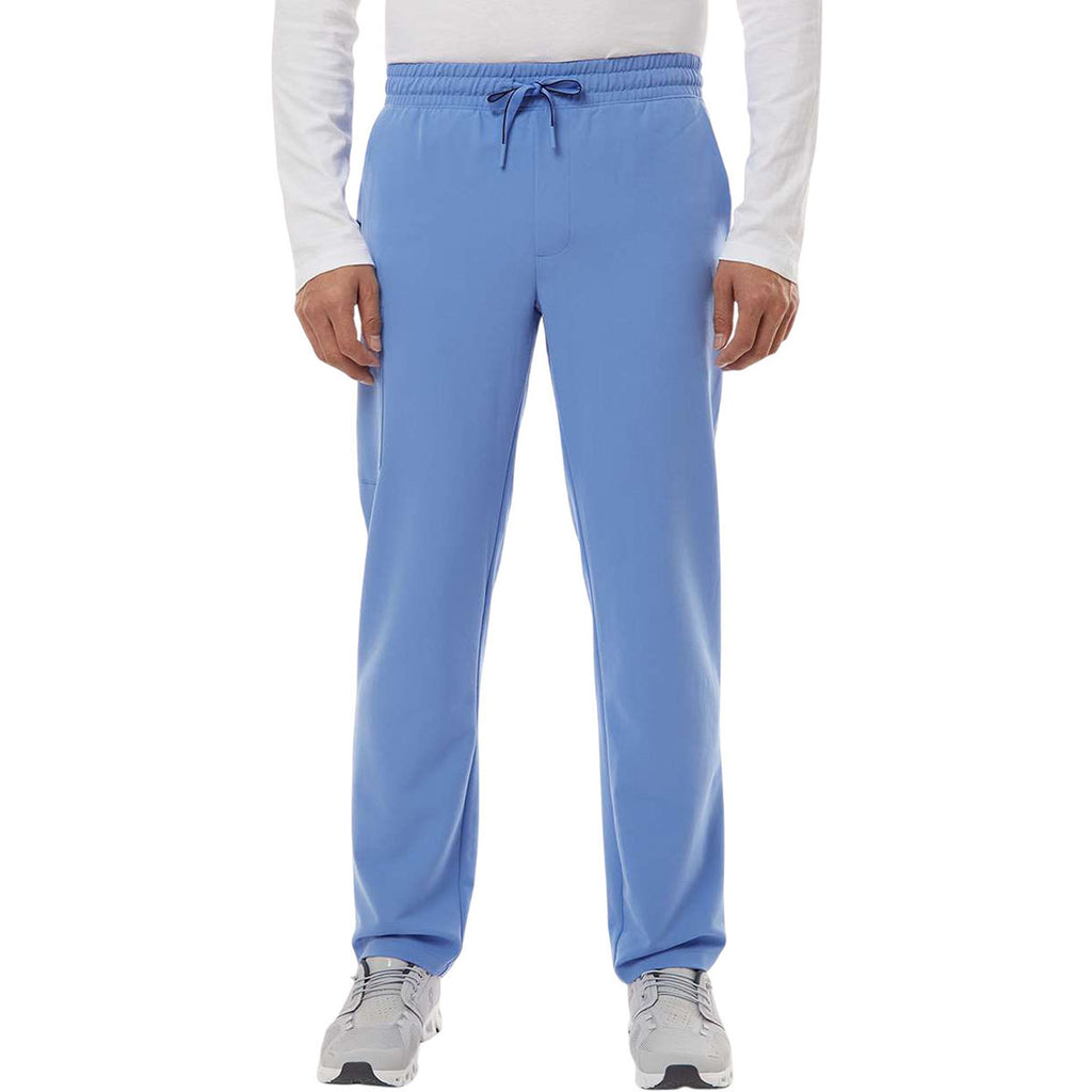 Jaanuu Men's Ceil Blue Rhodes Everyday Straight-Leg Scrub Pants