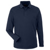 Harriton Men's Dark Navy Charge Snag and Soil Protect Long Sleeve Polo