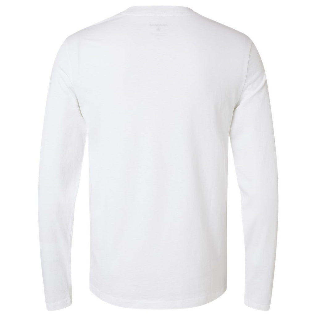 Jaanuu Men's White RegenX Cotton Underscrub Long Sleeve T-Shirt