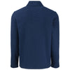 Cutter & Buck Men's Navy Blue Hunts Point Eco Textured Fleece Recycled Snap Pullover