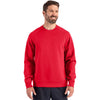 Cutter & Buck Men's Red Roam Recycled Crew Neck Pullover