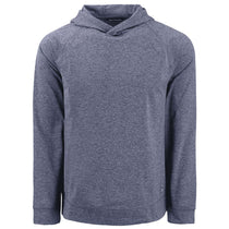 Cutter & Buck Men's Navy Blue Heather Adapt Knit Recycled Heathered Hooded Pullover
