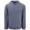 Cutter & Buck Men's Navy Blue Heather Adapt Knit Recycled Heathered Hooded Pullover