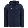 Cutter & Buck Men's Navy Blue Roam Epic Comfort Recycled Full Zip Hooded Jacket