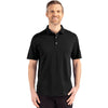 Cutter & Buck Men's Black Advantage Refresh Epic Confidence Recycled Tri-Blend Pique Polo