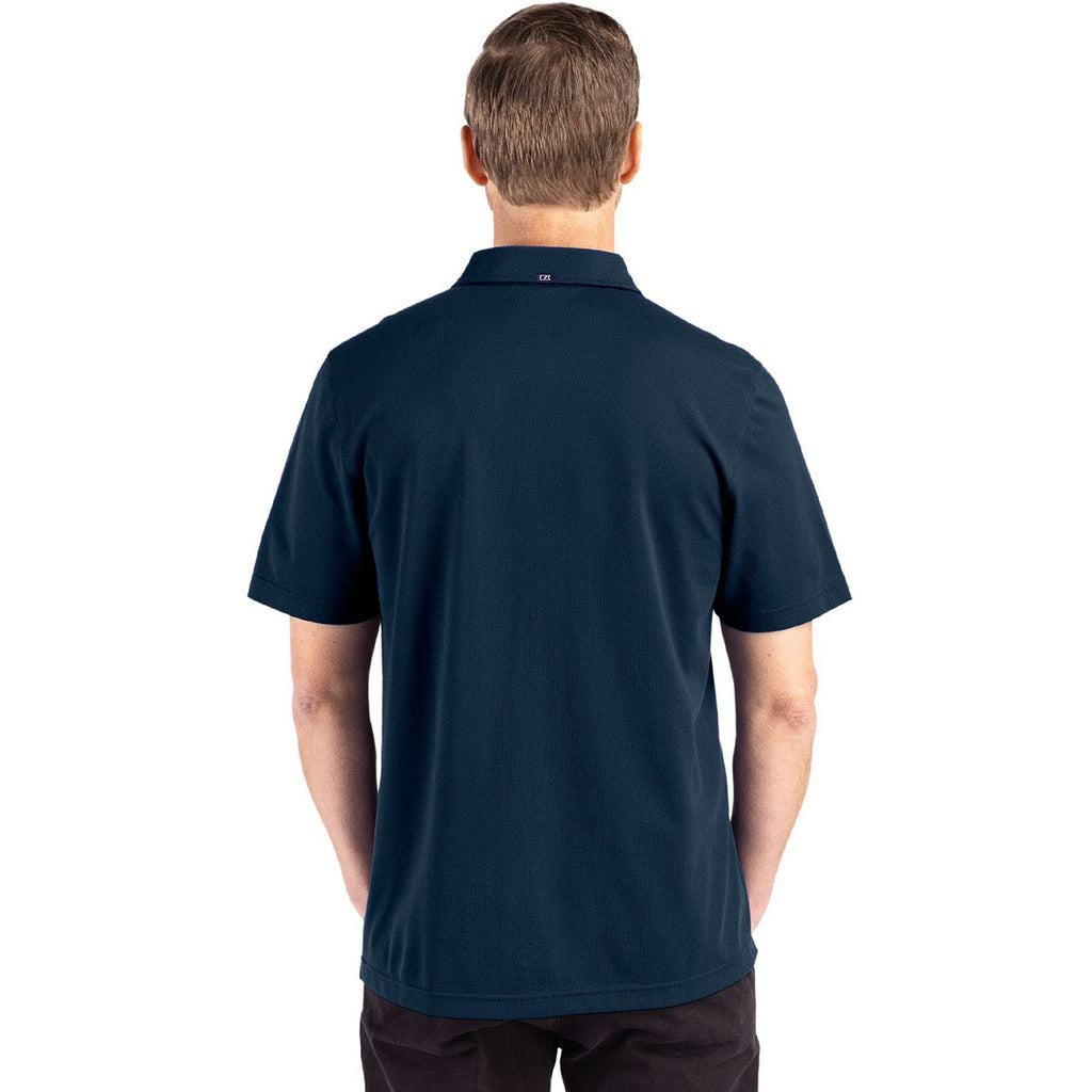 Cutter & Buck Men's Liberty Navy Advantage Refresh Epic Confidence Recycled Tri-Blend Pique Polo