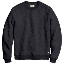 Marine Layer Men's Charcoal Corbet Quilted Crewneck