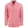 Cutter & Buck Men's Red/White Skyline Epic Confidence Recycled Gingham Long Sleeve Dress Shirt
