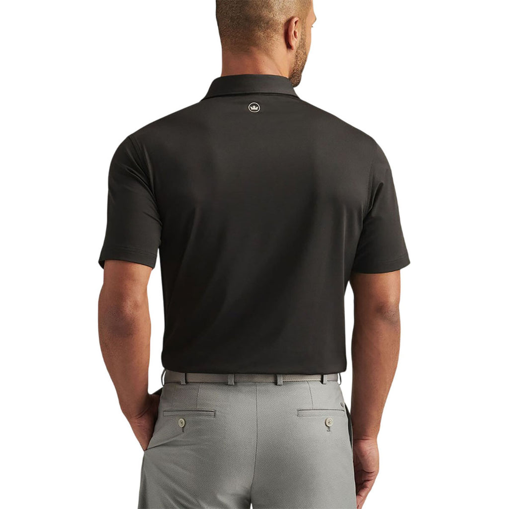 Peter Millar Men's Black Solid Performance Jersey Polo
