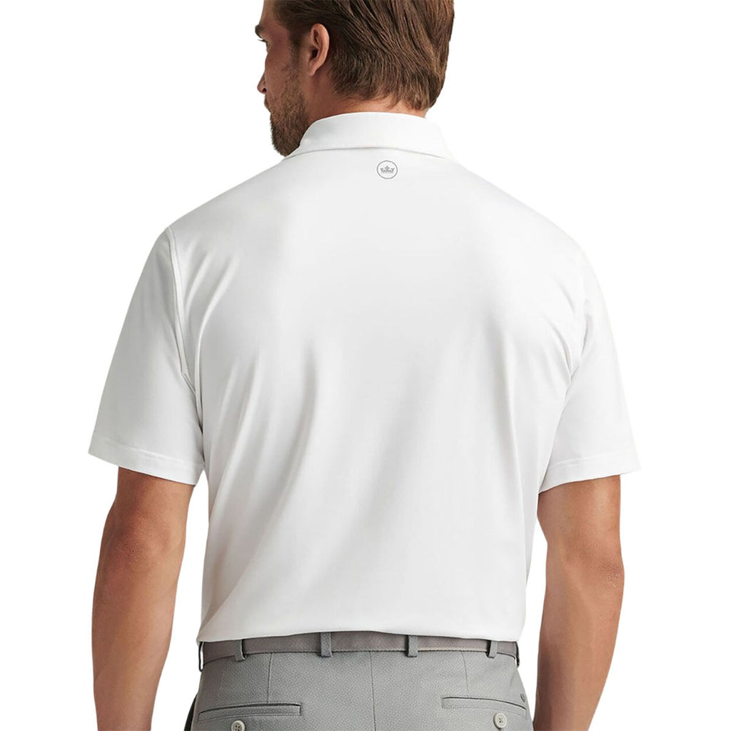Peter Millar Men's White Solid Performance Jersey Polo