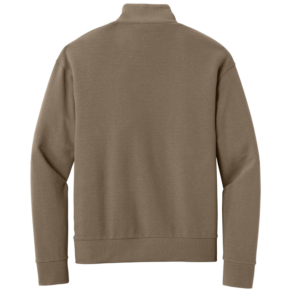 Mercer+Mettle Men's Warm Taupe Linear Texture 1/4-Zip