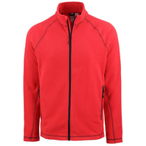 Clique Men's Red Powder Fleece Full Zip Jacket