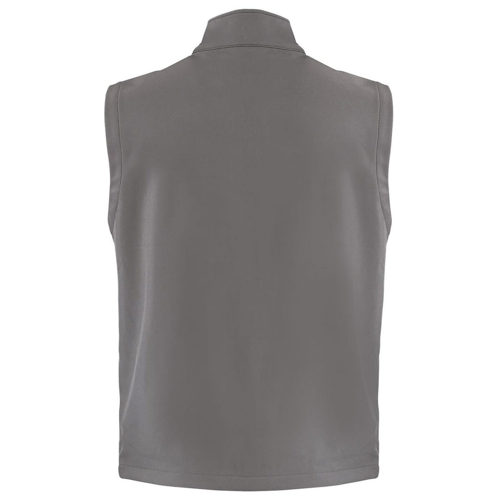 Clique Men's Pure Slate/Black Tempo Stretch Full Zip Softshell Vest