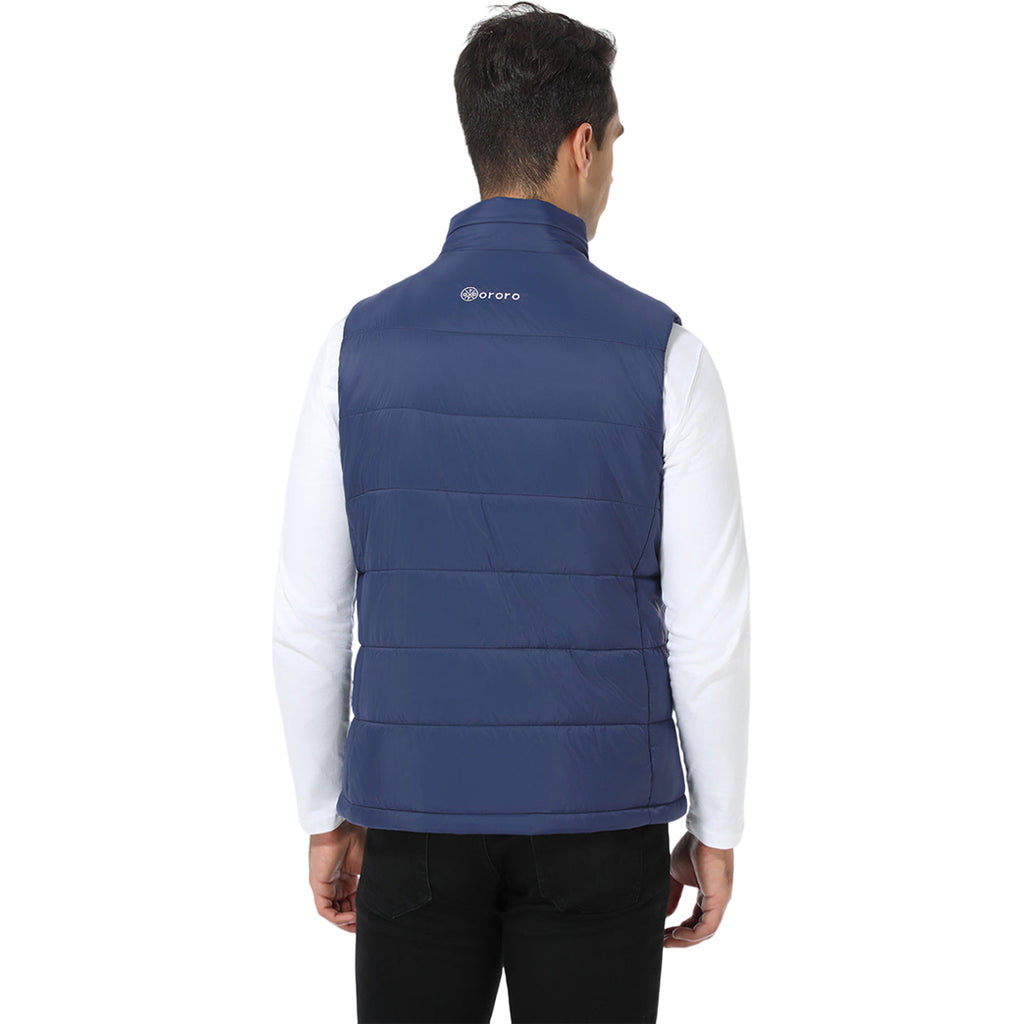 Ororo Men's Navy Blue Classic Heated Vest