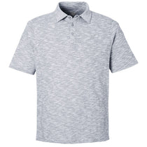 North End Men's Black Heather Eclipse Jacquard Polo
