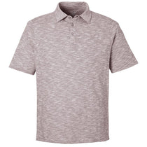 North End Men's Burgundy Heather Eclipse Jacquard Polo