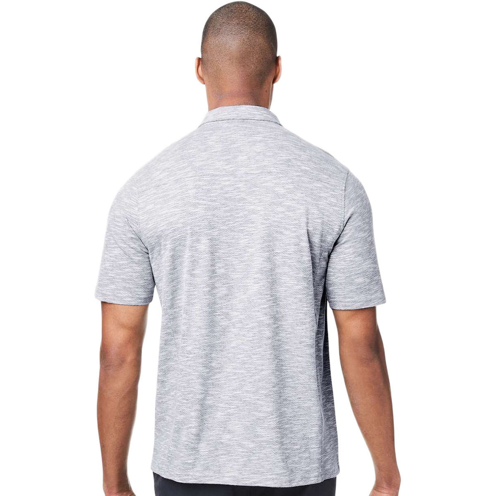 North End Men's Platinum Heather Eclipse Jacquard Polo