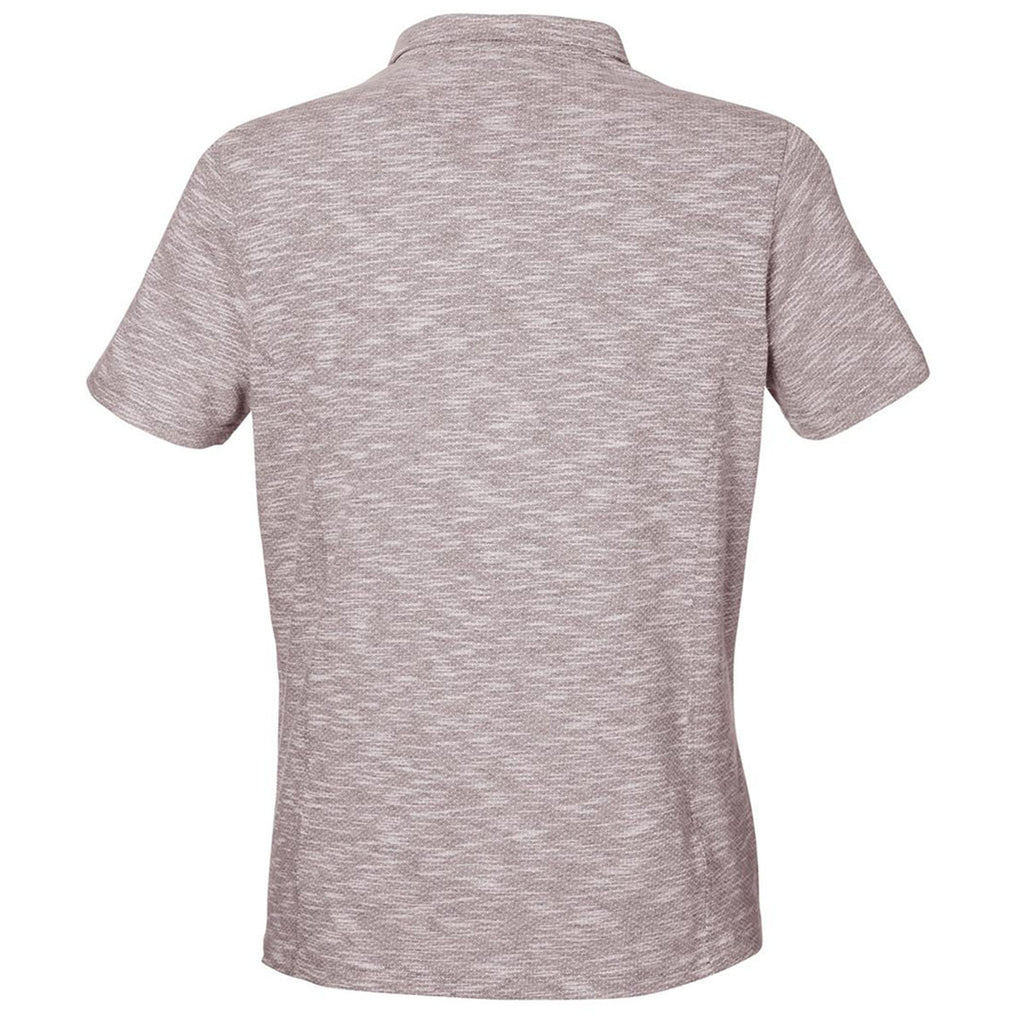 North End Women's Burgundy Heather Eclipse Jacquard Polo