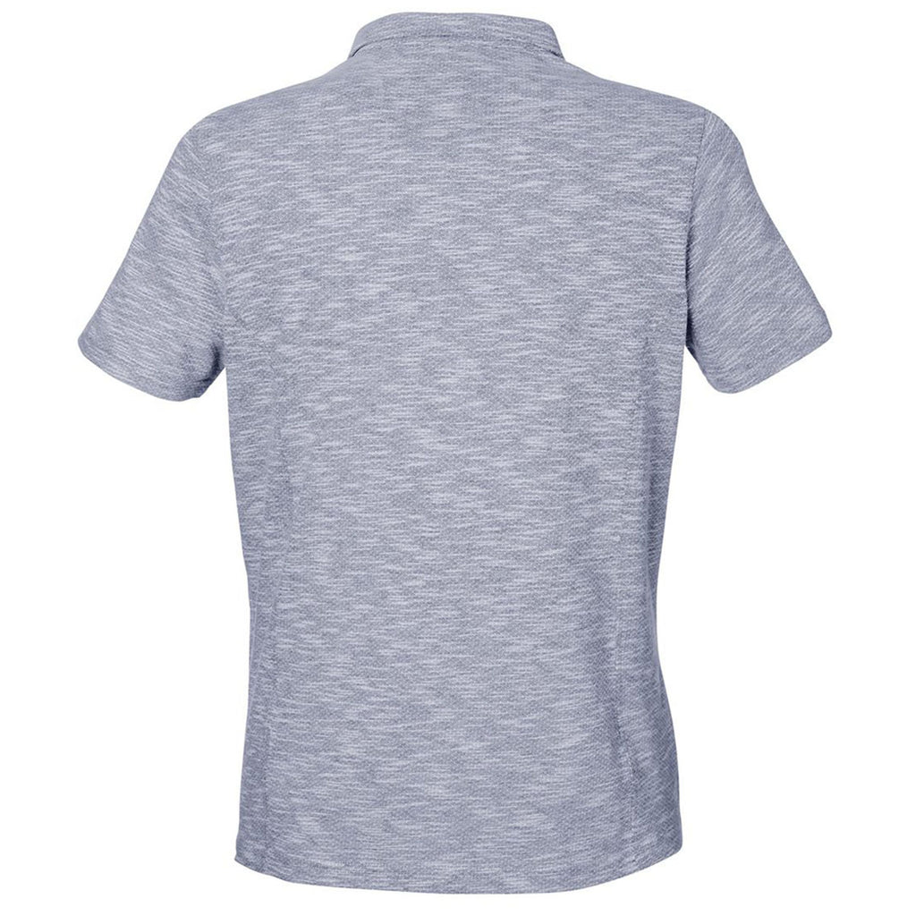 North End Women's Classic Navy Heather Eclipse Jacquard Polo