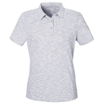 North End Women's Platinum Heather Eclipse Jacquard Polo