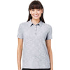 North End Women's Platinum Heather Eclipse Jacquard Polo