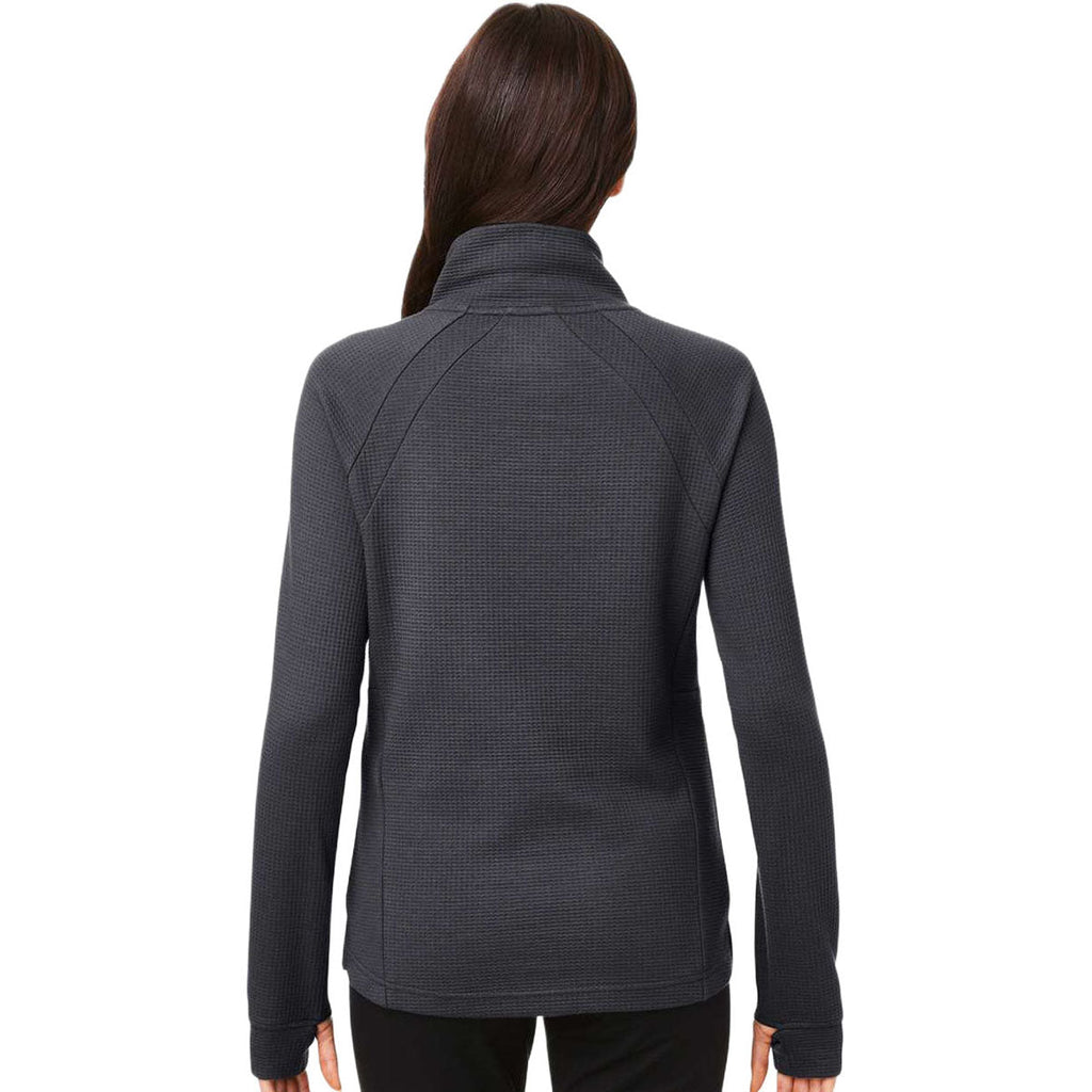 North End Women's Carbon Rhythm Waffle Quarter-Zip Pullover