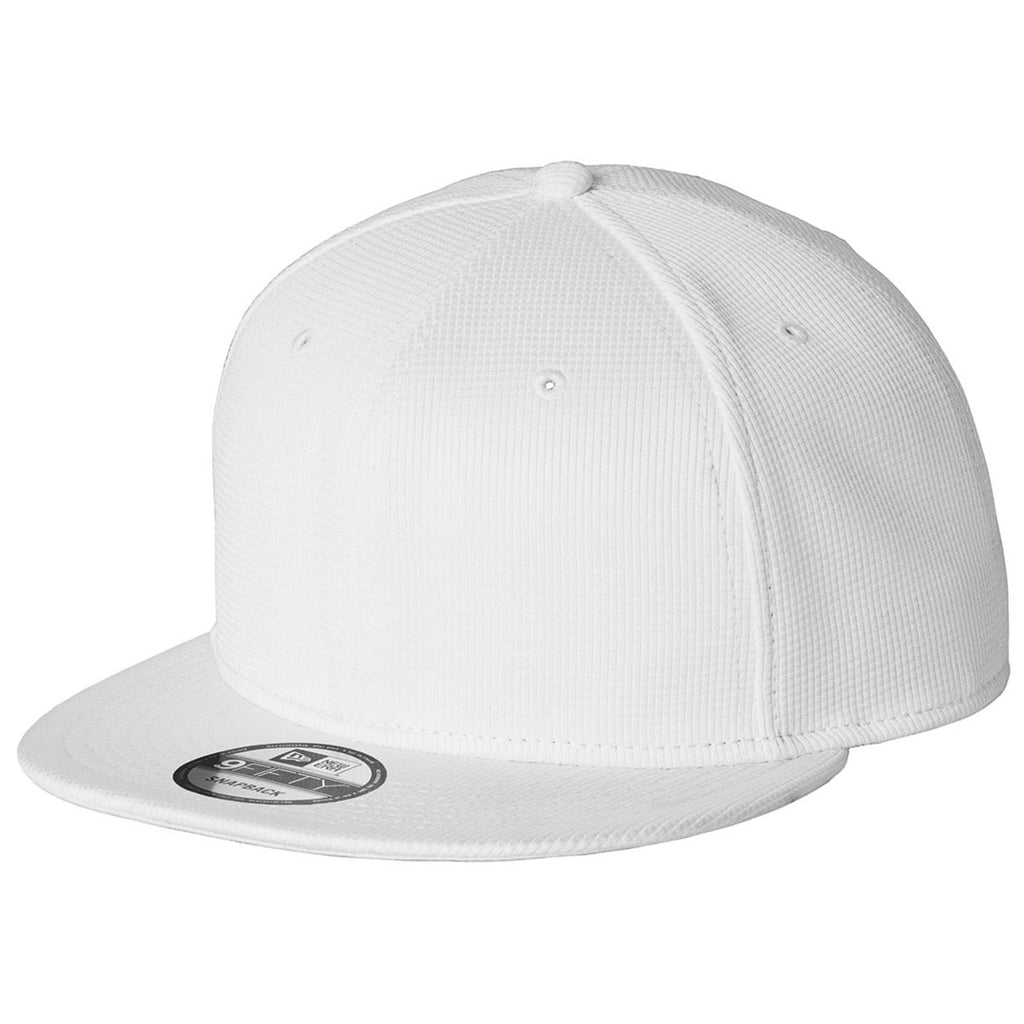 New Era White Pivot Flat Bill Snapback Cap