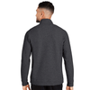 North End Men's Black Heather Spirit Textured Quarter-Zip Pullover