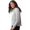 North End Women's Platinum Heather Spirit Textured Hooded Pullover
