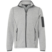 North End Men's Grey/White Jasper Full-Zip Fleece Jacket