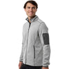 North End Men's Grey/White Jasper Full-Zip Fleece Jacket