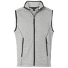 North End Men's Grey/White Jasper Jacquard Fleece Vest