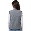 North End Women's Classic Navy/White Jasper Jacquard Fleece Vest
