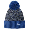 New Era Royal/Black/White Marled Knit Pom Beanie