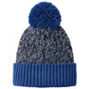 New Era Royal/Black/White Marled Knit Pom Beanie