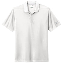 Nike Men's White Dri-FIT Micro Pique 2.0 Polo