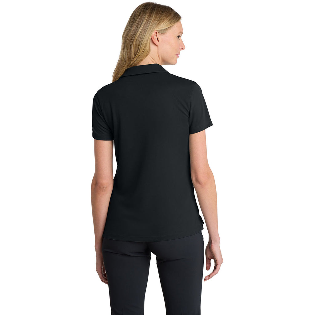 Nike Women's Black Dri-FIT Micro Pique 2.0 Polo