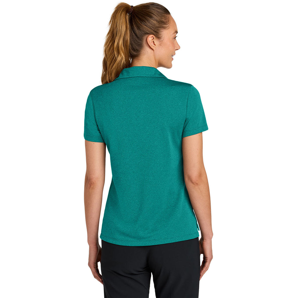 Nike Women's Bright Spruce Heather Dri-FIT Smooth Heather Polo