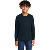 Next Level Youth Midnight Navy Cotton Long Sleeve Tee