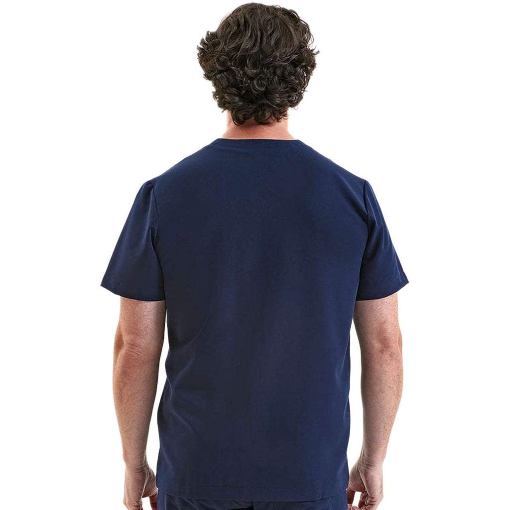 Onna Men's Navy Limitless V-Neck Stretch Scrub Top