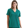 Onna Women's Clean Green Limitless V-Neck Stretch Scrub Top