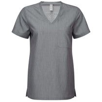 Onna Women's Dynamo Grey Limitless V-Neck Stretch Scrub Top