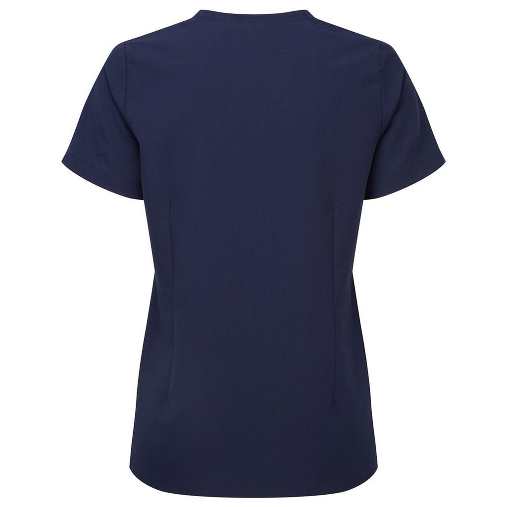 Onna Women's Navy Limitless V-Neck Stretch Scrub Top