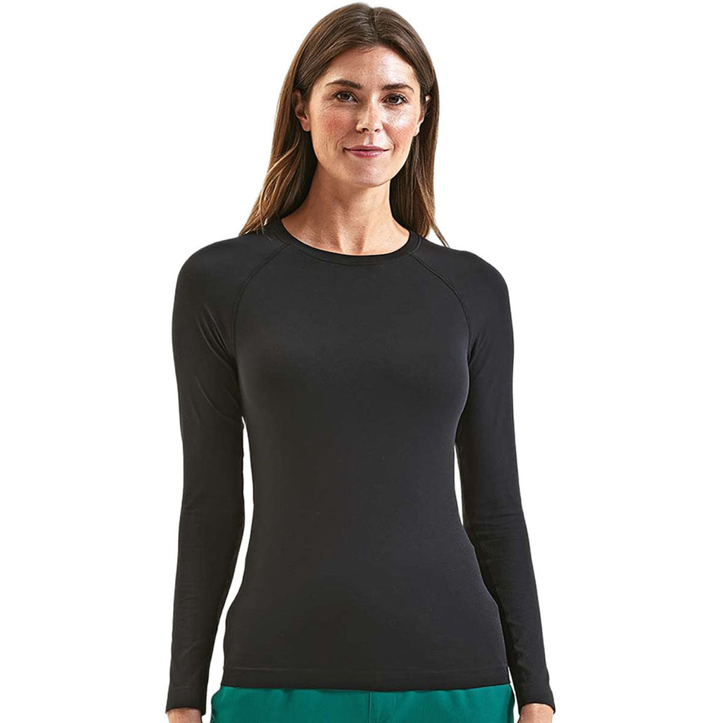 Onna Women's Black Unstoppable Long Sleeve Fresh Underscrub Base Layer T-Shirt